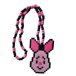 Piglet Perler Kandi Necklace
